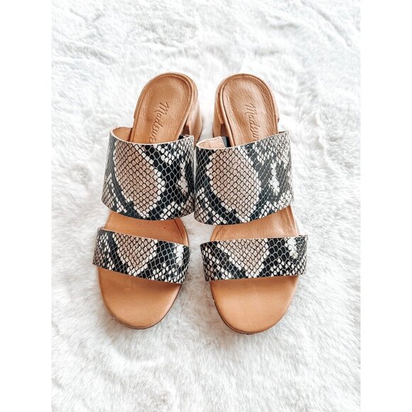 Madewell Shoes - Madewell Snakeskin Kiera Mule Heels Womens 6